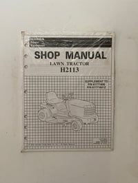 Honda H2113 Lawn Tractor Shop Manual (Still Sealed!)