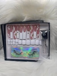 Image 2 of French Tips and Acrylic Flower Bundle