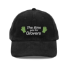 “The Bins are for Glovers” vintage corduroy cap