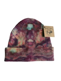 Image 4 of Adult Knit Cuff Beanie in Prism Ice Dye