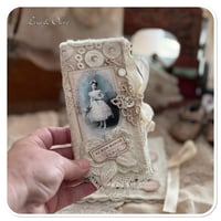 Image 14 of Vintage style french DMC Thread Box with snippet book and lace sewing book cover