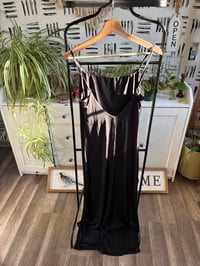 Image 1 of Black bodycon dress with back slit