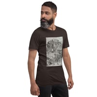 Image 16 of Antique Anatomical Illustration Human Skeleton and Landscape Unisex t-shirt