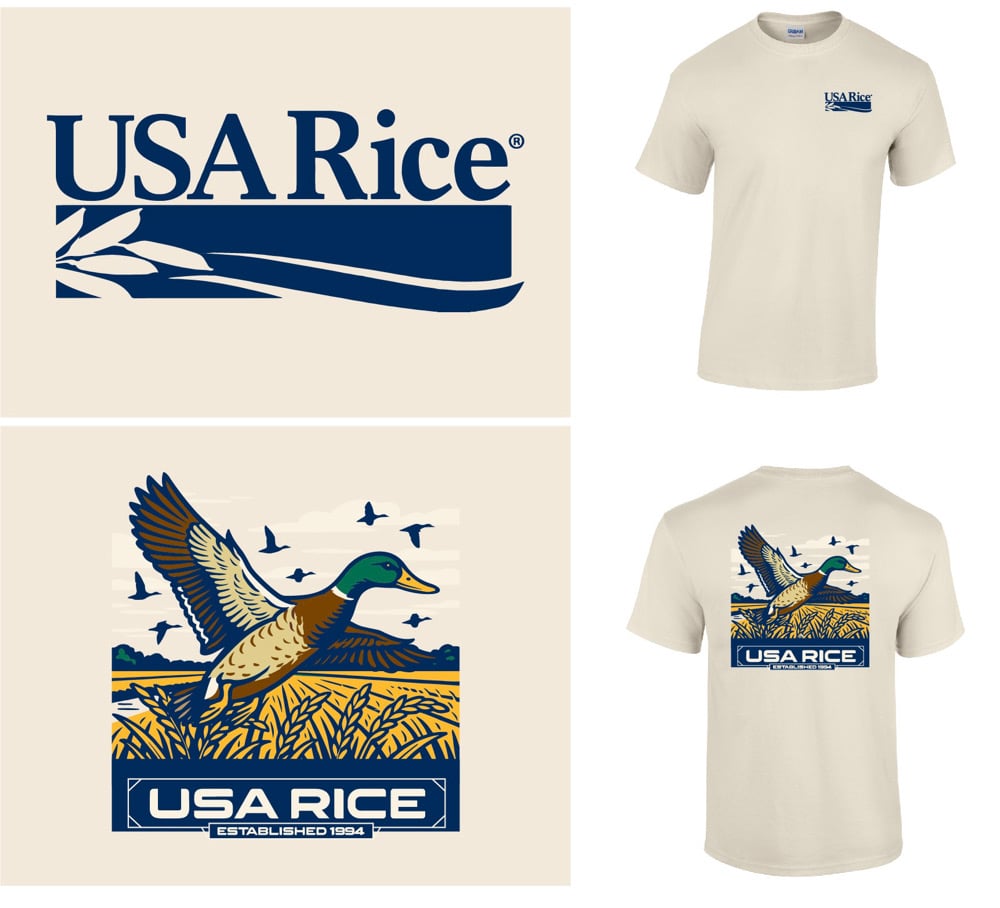 Image of T-Shirt - Duck over Rice Field