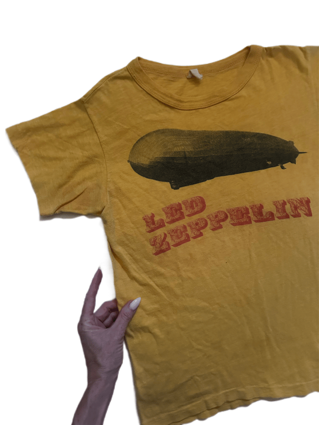 early 1970s Led Zeppelin concert t shirt tee 
