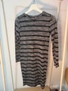 H& M BLACK STRIPE SHEER DRESS