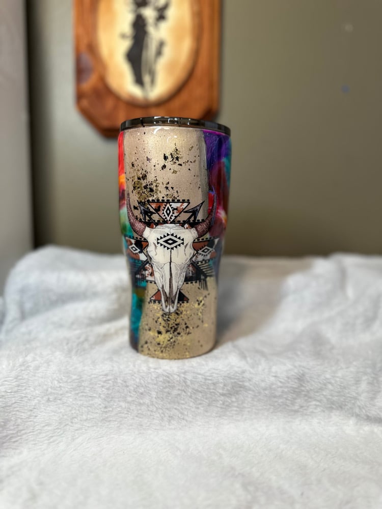 Image of #34 20oz Western Skull Throwdown