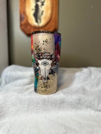 Image 1 of #34 20oz Western Skull Throwdown