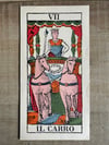 Le Chariot. Grande carte du tarot de Marseille, 1963, 37x20cm, vintage italien