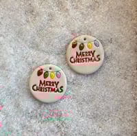 Image 1 of Merry Christmas with retro Lights tags.