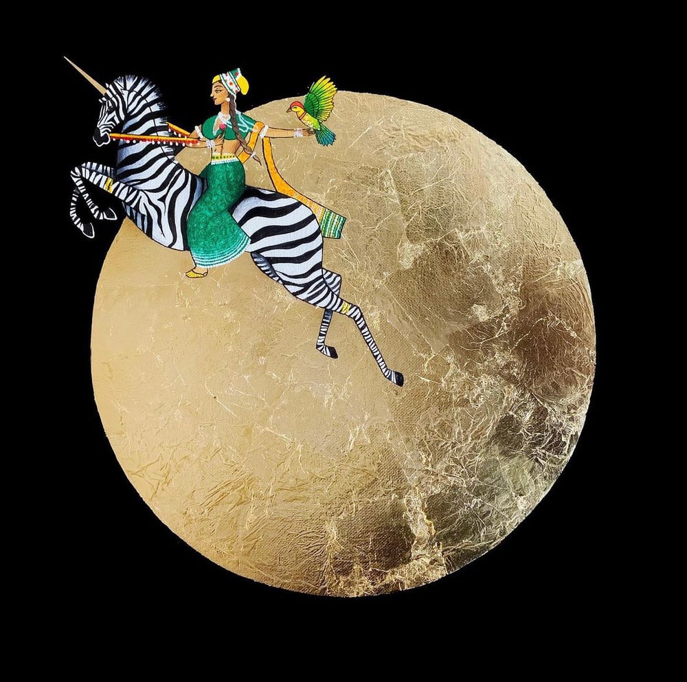 Image of Over The Moon (ORIGINAL ART)