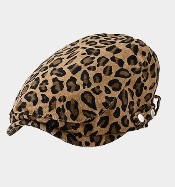 Image of Leopard Newsboy Hat