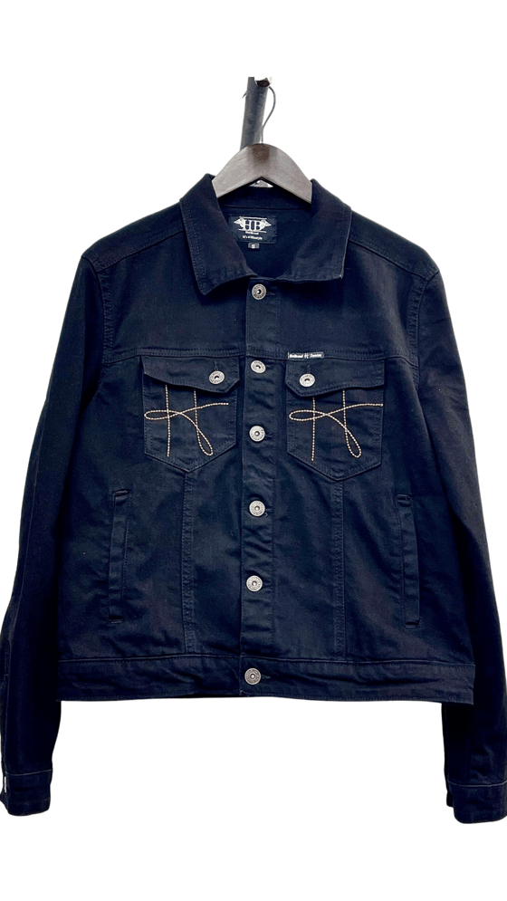 Image of Black Retro denim jacket