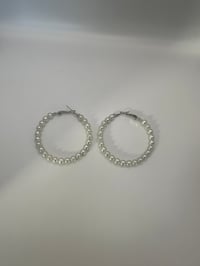 Image 4 of Pearl Hoops 