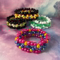 Image 1 of Random Zig Zag Kandi Cuff Bracele