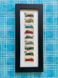 Image 1 of Framed 1930s Collectors Cards inc Motor Cars, Aeroplanes, Yachts, Film Stars, Dance and Exercise