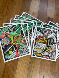 Image 1 of 5x7 Eagle and Dragon print set 