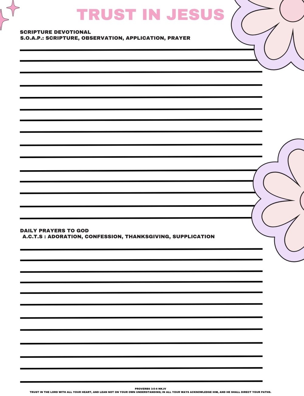 Image of TRUST IN JESUS PRAYER JOURNAL