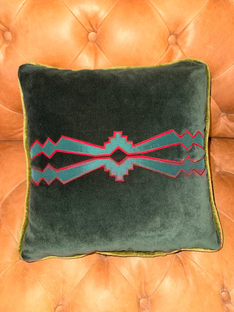 Christmas Ribbonwork Pillow 16x16