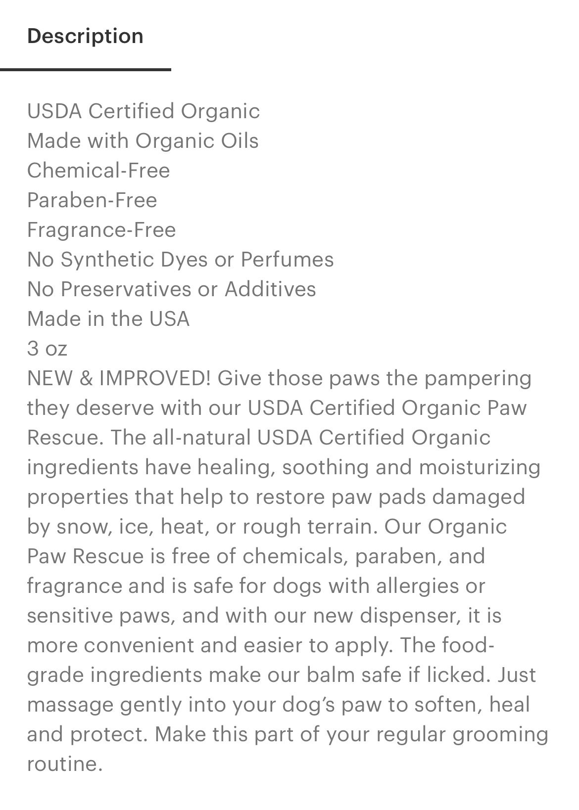 Image of Certified Organic Paw Rescue