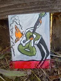 Image 1 of Fox Playing Green Guitar 