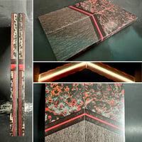 Image 1 of Rock Texture Red & Copper GLOW Segmented Knife Scales