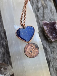 Image 2 of Electrogormed Lapis Lazuli heart necklace 01