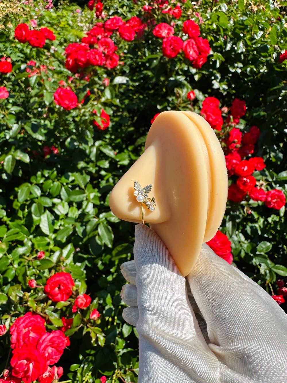 Image of Double Mini Butterfly Nose Cuff