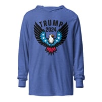 Image 3 of Trump 2024 Patriotic Eagle Hooded Long-Sleeve Tee