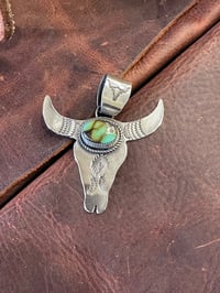 Image 4 of Bamboo Mountian Stamped Skull Pendant