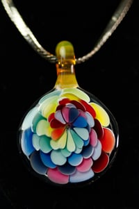 Image 1 of Tie Dye Rainbow Bright Pendent