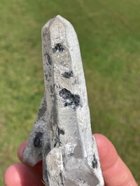 Image 8 of Mongolian Quartz with Calcite and Hematite Flowers #1617