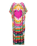 Print Kaftan Dress Size Caftan Loose Bikini Cover Up Casual V-Neck Maxi Dress