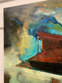 Image 4 of Painting / maleri / "ISLANDS BRYGGE – Malerdrømme og tankestreger – Pinen" / 40x50 cm