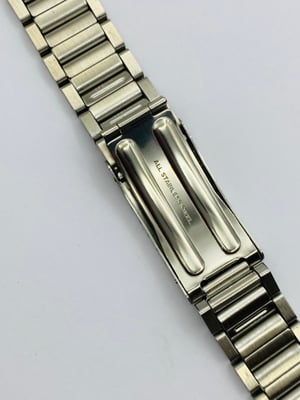 Image of vintage roamer rockshell gents stainless steel watch strap,band,bracelet n.o.s,new.1970's.(RMR-02)