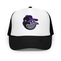 Image 2 of Tha O's "Bird Flu" Snapback Trucker (Purple Logo)
