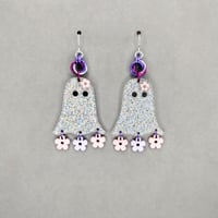 Glitter Ghost Earrings