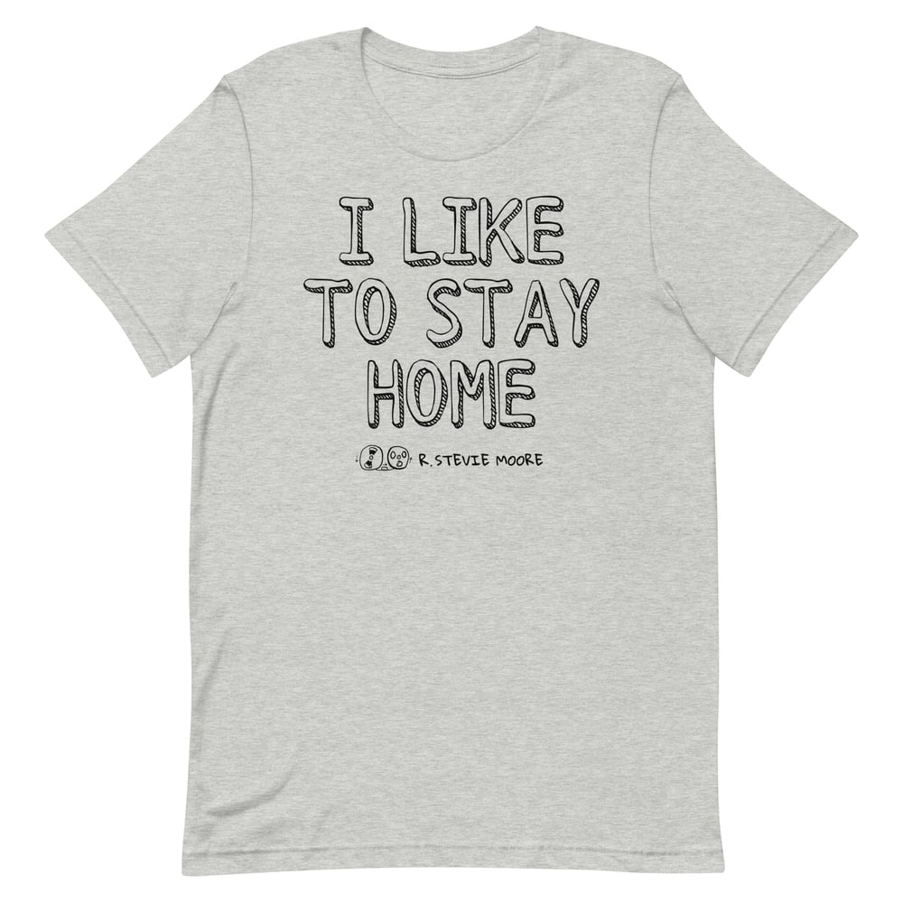 I Like To Stay Home Tee - black print