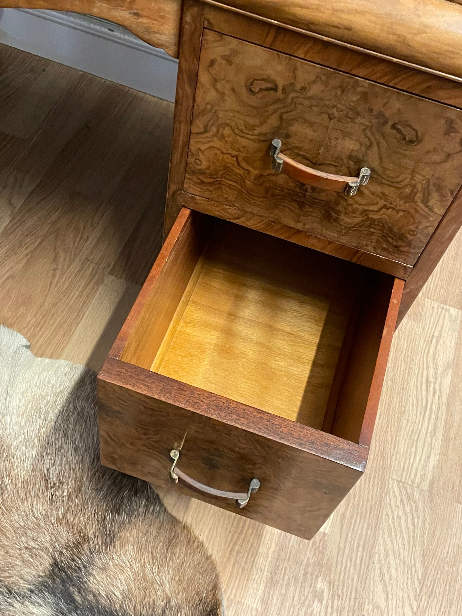 Image of Burr walnut dressing table 