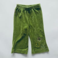 Image 2 of Vintage Velour green trousers 1-2 years
