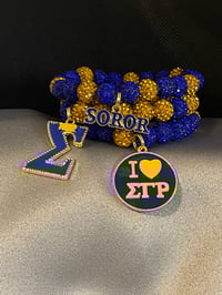 Image 1 of Sorority Inspired Bracelets with Charms