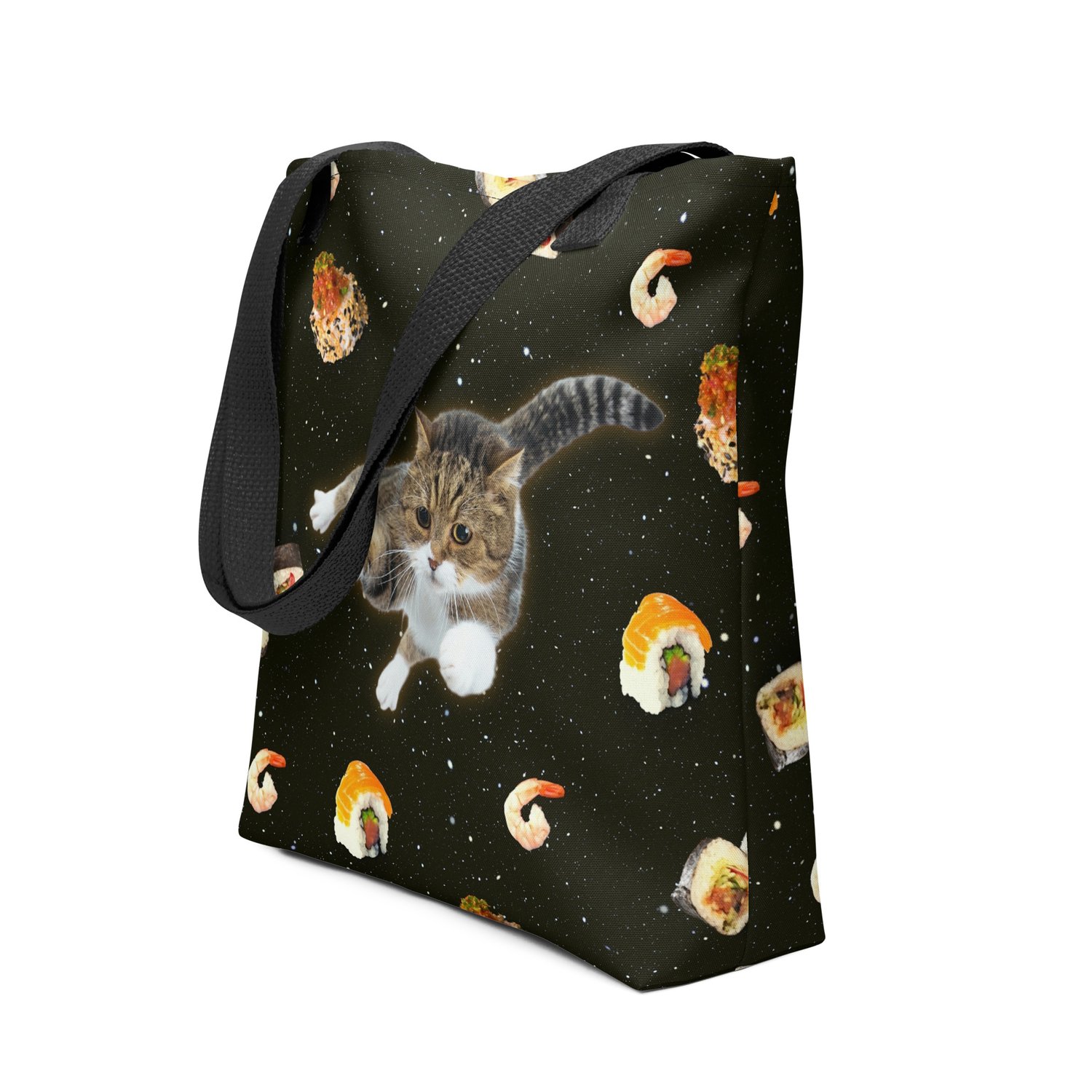 Image of Sushi Cat in Space - All Over Print - Tote Bag