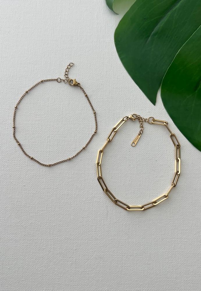 Image of SHINE • Gold Anklet Set