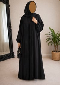Image 1 of Layali Pleated Abaya. 