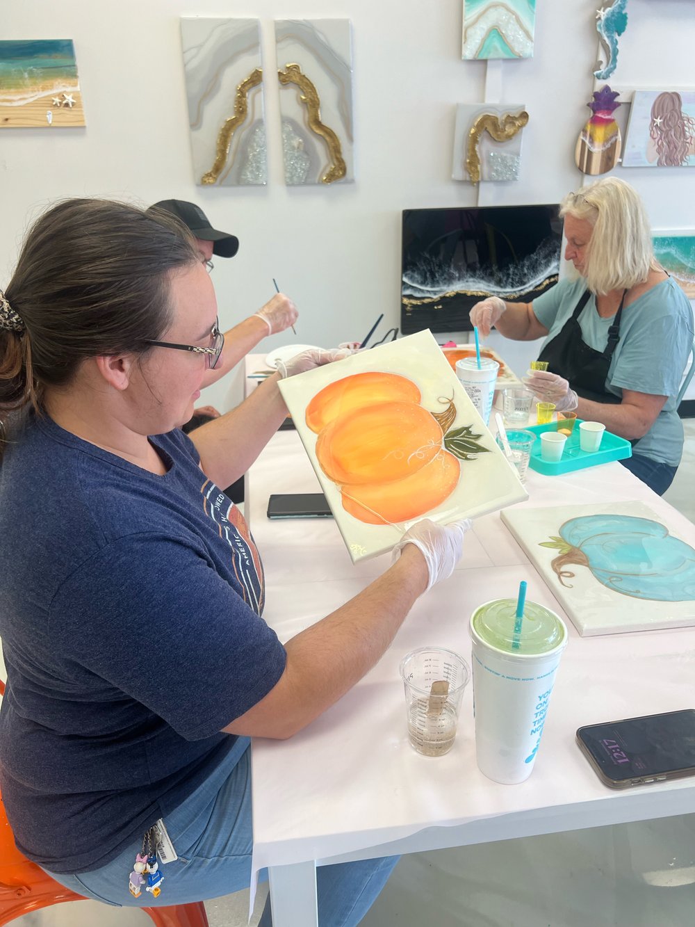 Image of Painting Pumpkins & Resin embellishments