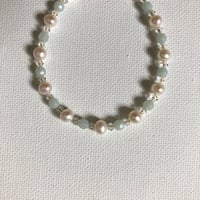 Image 3 of Aquamarine & Pearl Bracelet