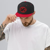 Image 2 of Marlowe Ink Red Chunky Logo Classic Snapback Hat