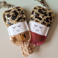 Image 1 of Scraps Collection: Leopard Print Keyrings