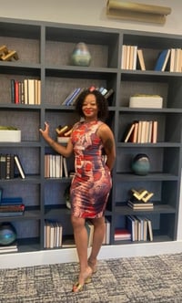 Image 2 of Red Slither Snake🐍Skin Dress