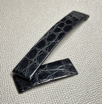 Image 1 of Black Vintage Crocodile Cartier Watch Strap